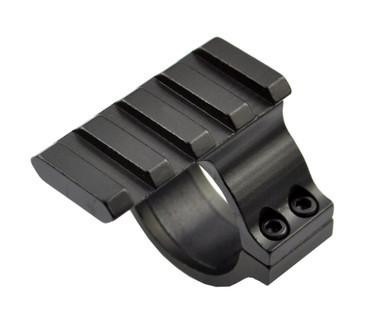 Presma Mini Rail for 30mm Scope / Accessory, black scope mounting rail with adjustable clamp for attaching accessories to firearms.