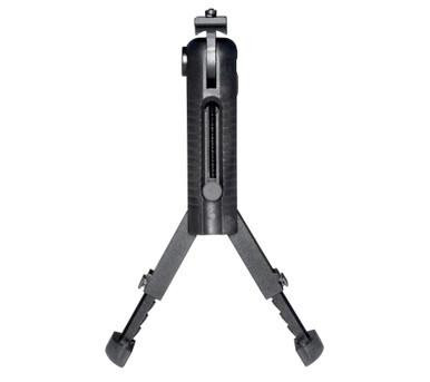 Presma M-LOK Adjustable Foregrip with Extendable Bipod Legs, black firearm accessory with adjustable length and extendable bipod legs for stability.