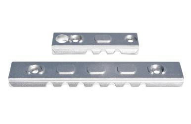 Presma M-LOK to Picatinny Adapter Rail Kit, silver metal rail connectors for firearm accessory attachment.