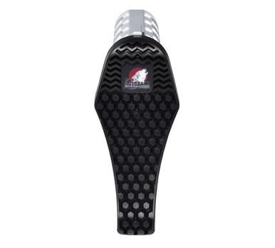 Presma Skeletonized 223/5.56/308 Buttstock for 6 Position Mil-Spec Tube, Silver Anodized Aluminum, with Pad, black and silver design, ergonomic structure with honeycomb pattern for firearm customization.