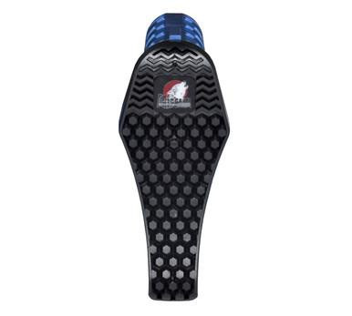 Presma Skeletonized 223/5.56/308 Buttstock for 6 Position Mil-Spec Tubes, Anodized Aluminum with Pad - Dark Blue, showing the compact design and textured pad of the stock.