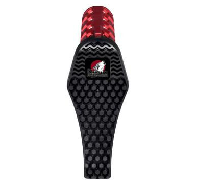 Presma Skeletonized Mil-Spec Stock Assembly - Red, black and red stock with skeletonized design and textured grip surface.