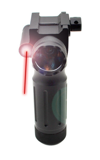 Presma Tactical LED Aluminum Front Grip Flashlight and Red Laser Sight Combo [GPRL01]