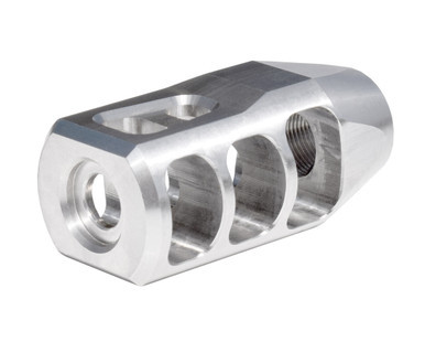 Presma Tanker Style 5/8x24 Muzzle Brake, Stainless Steel (MZ-18-02-SS)