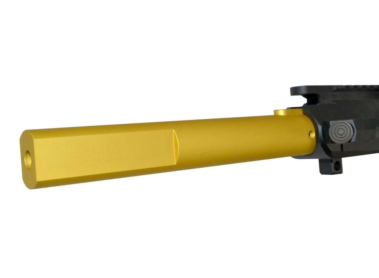 Presma AV2-G2 Barrel Vise Block Rod with Torque Block for 0.750" Barrels - AR-15, yellow and black firearm parts in an image.