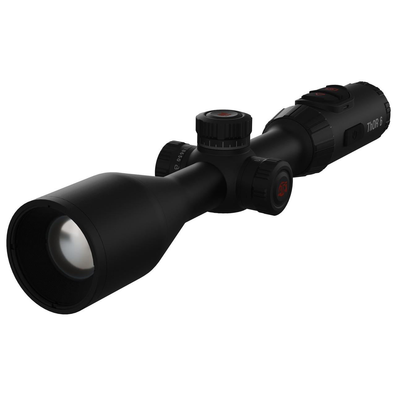 ATN TIWST6335A Thermal Sensor – High-Sensitivity Imaging with SharpIR AI Technology for Enhanced Target Recognition, black scope with adjustable features and high zoom capabilities.