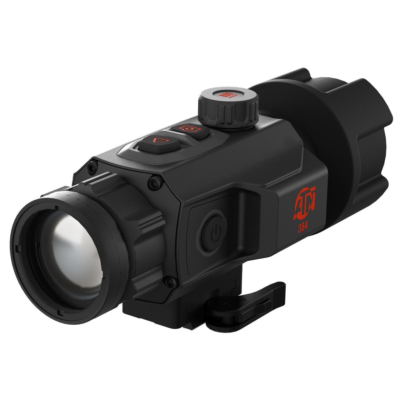 ATN TICO6335A Thermal Imaging Monocular, 6th Gen SharpIR AI, OLED Display, Waterproof, 64GB Storage, black handheld device with control buttons and adjustable eye cup.