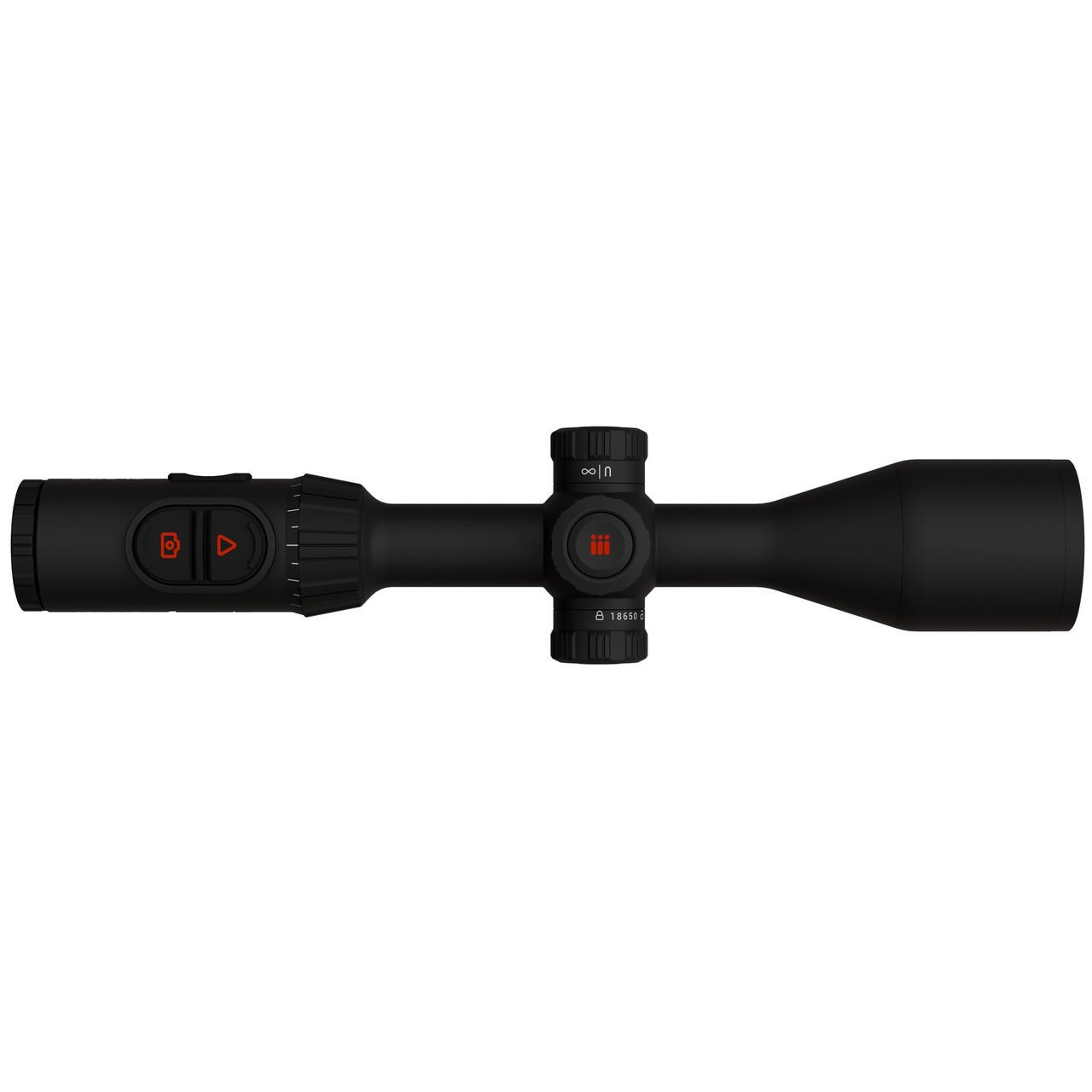 ATN TIWST6650A Thermal Smart Scope, high sensitivity image, AI technology, OLED display, black professional rifle scope for hunting or outdoor activities.