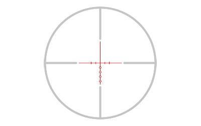 EOTECH VDX1-6SFBD1 Vudu X Series 1-6X Rifle Scope with Illuminated Reticle, precision turrets, and removable throw lever, featuring a clear and detailed reticle view.