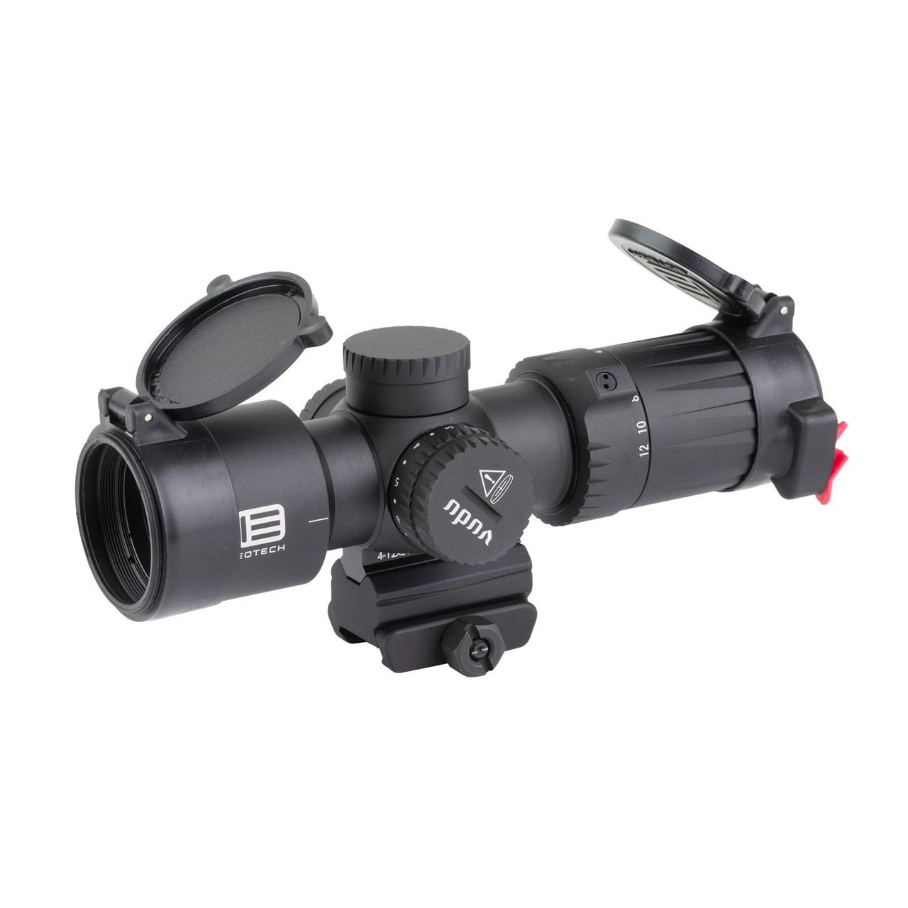 EOTECH VDU4-12FFMD5 First Focal Plane 4-12x36 Rifle Scope, compact and lightweight with durable construction, featuring MD5 reticle for precise aiming.