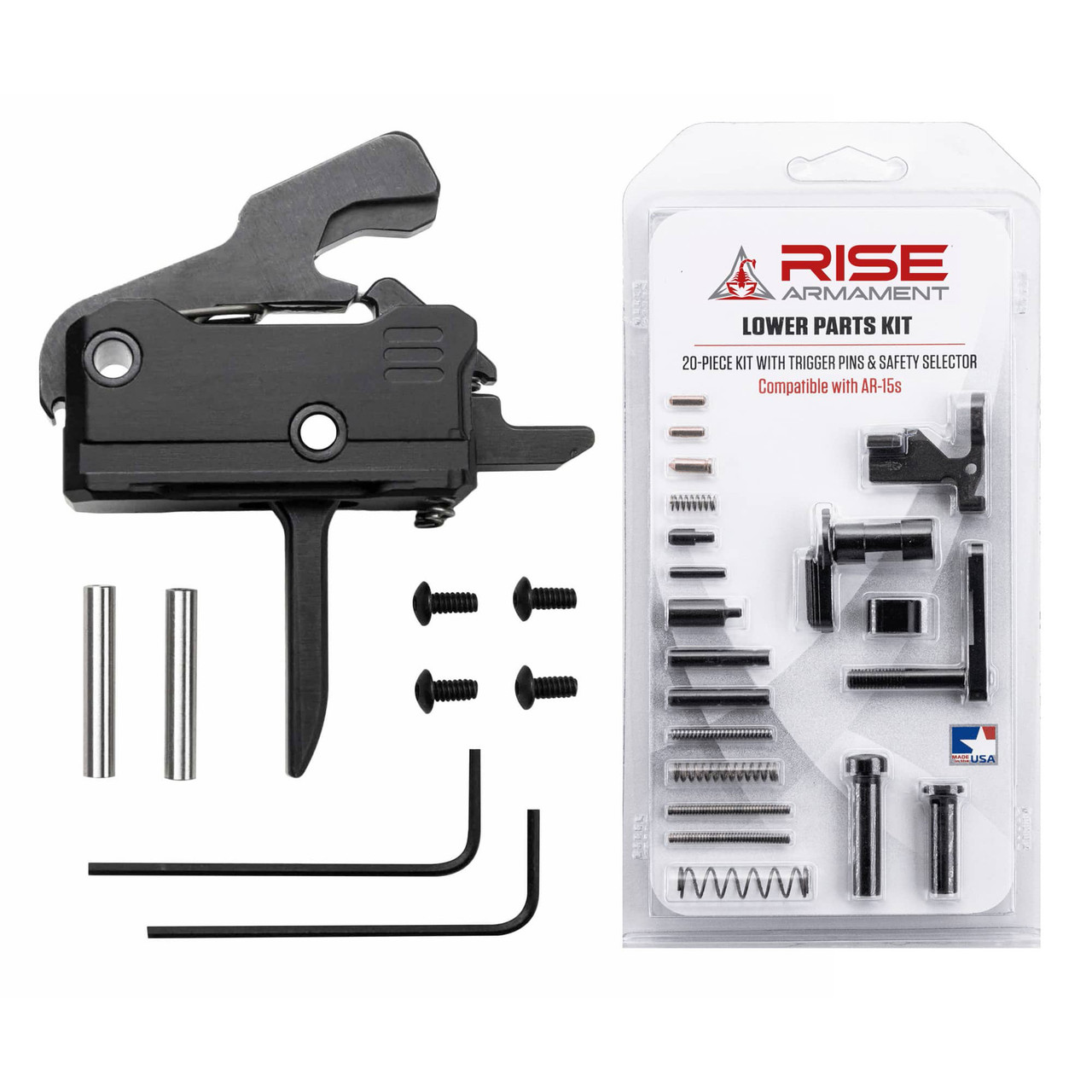 Rise Armament Rave Lower Parts Kit - Black | MPN T017F-12003 | Enhance Your Build