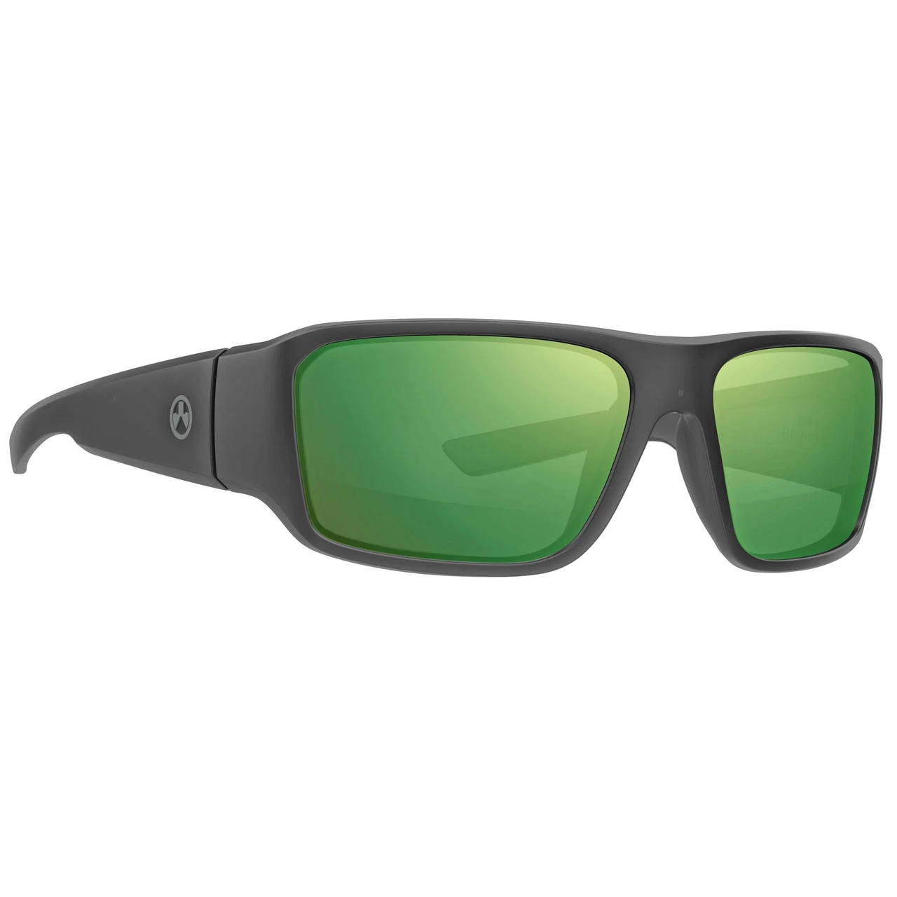 Magpul Industries Magpul Rift POL Eyewear - High-Impact Protection & Comfort for Shooters, with a sleek black frame and green tinted lenses.