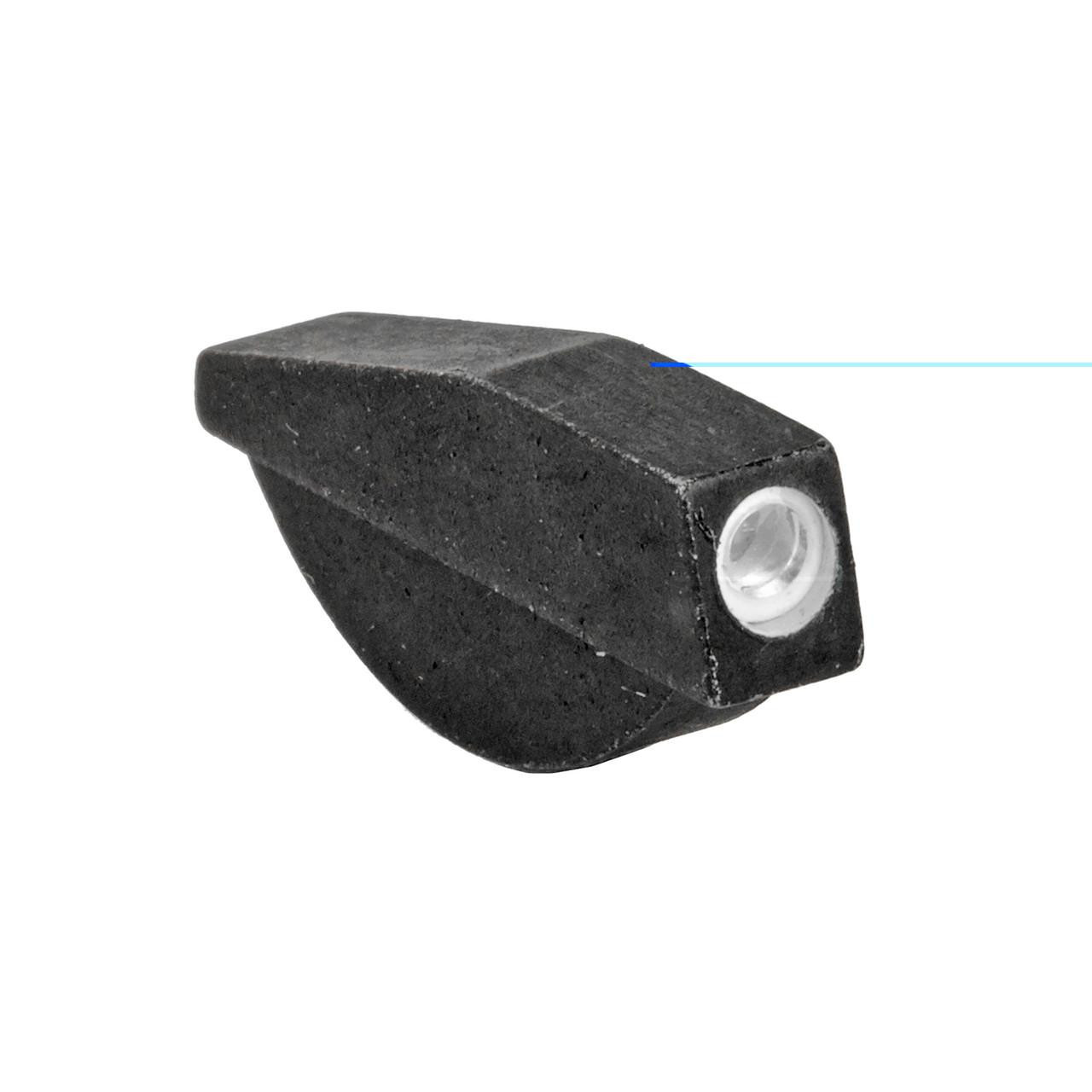 Meprolight 0109923101 SP101 Green Front Night Sight - Premium Low-Light Precision Sights, close-up of a black front sight with a green luminous insert for enhanced visibility in low-light conditions.