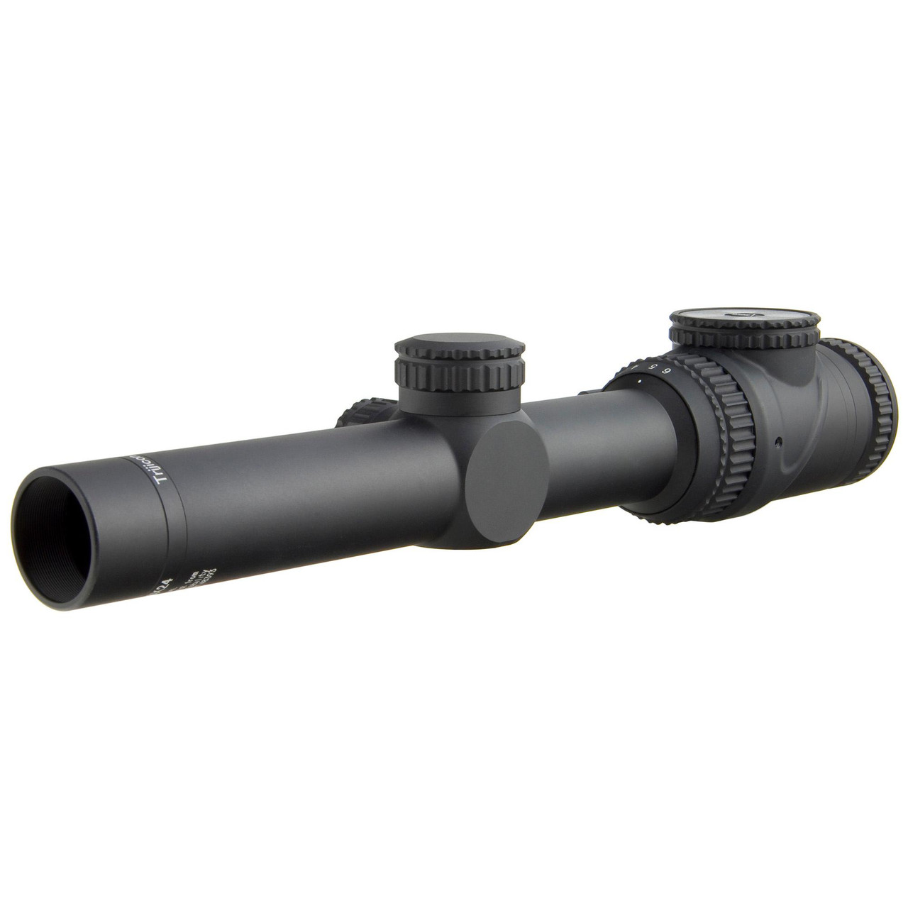 Trijicon ACCUPOINT 1-6X24 GRN DOT Riflescope, a black, lightweight scope with adjustable turrets, waterproof design, and illuminated reticle suitable for precision shooting.