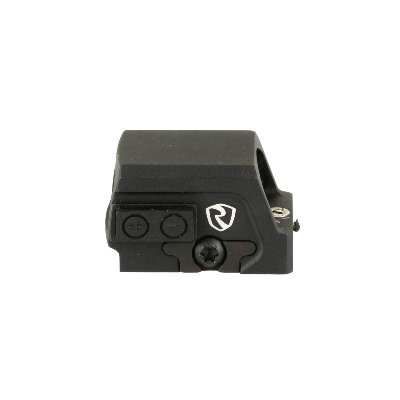Riton Optics RO1TEED23, tactical rifle scope red dot sight with adjustment buttons and compact design.