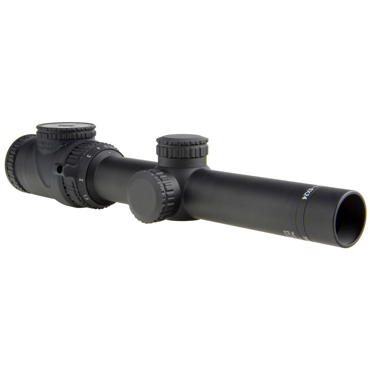 Trijicon AccuPoint 1-6x24 CIR XHR GR Riflescope, a black riflescope with battery-free illumination, waterproof design, and adjustable magnification for precision shooting.