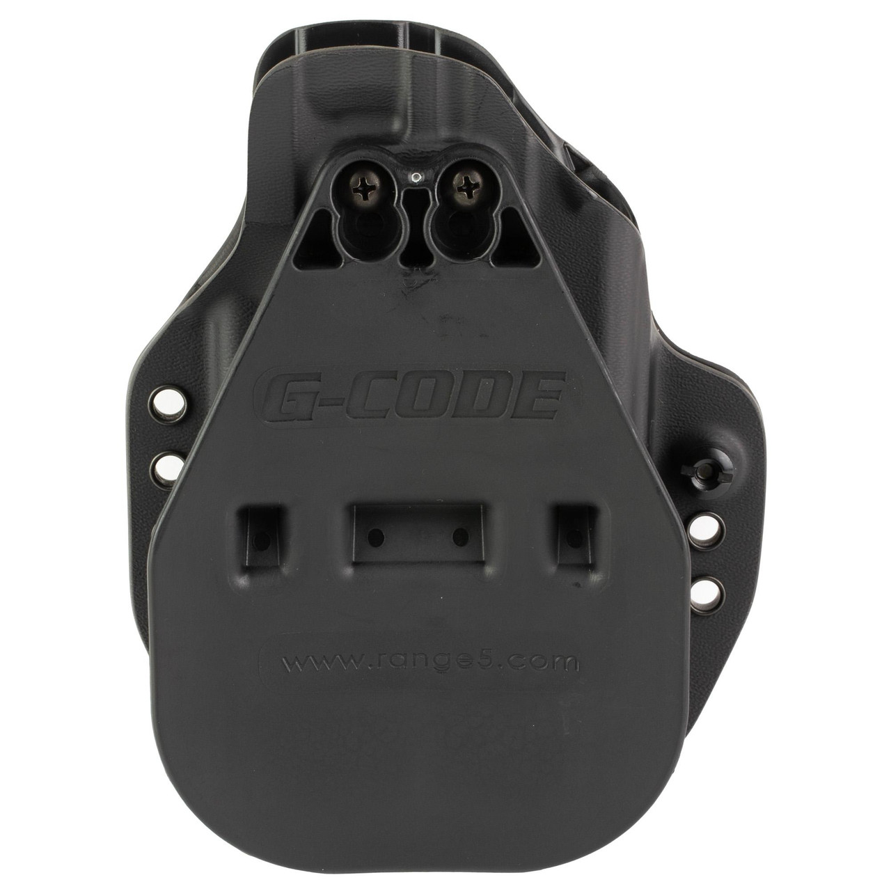 G-Code G-CODE PRIME CARRY FOR GLK 19 TLR7A, tactical gun holster with retention mechanism and mounting points for Glock 19 pistol with TLR7A laser/light attachment.