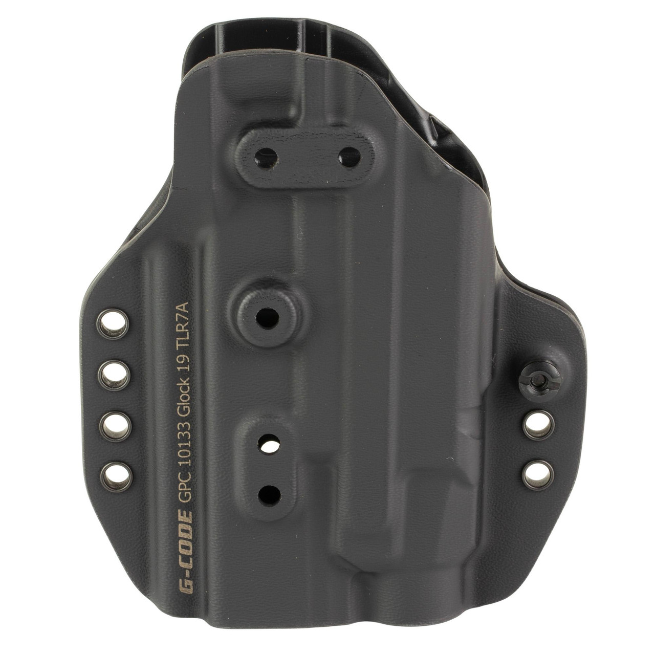 G-Code G-CODE PRIME CARRY FOR GLK 19 TLR7A, black tactical holster for Glock 19 with TLR7A flashlight.