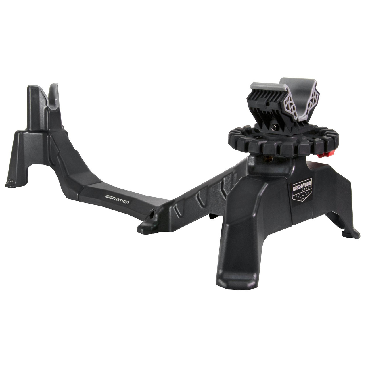Birchwood Casey B/C FOXTROT SHOOTING REST, black adjustable shooting rest for firearm stability.