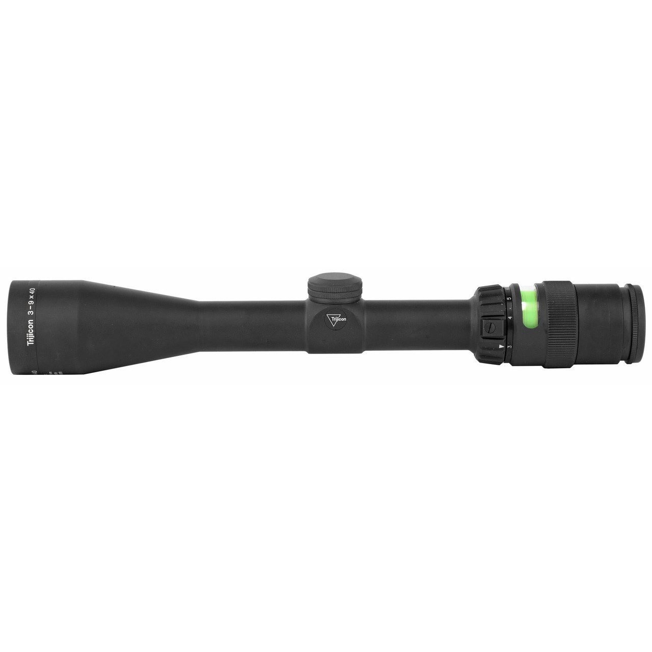 Trijicon ACCUPOINT 3-9X40 MDOT GRN riflescope, long-range optical sight with green illuminated reticle and adjustable magnification.