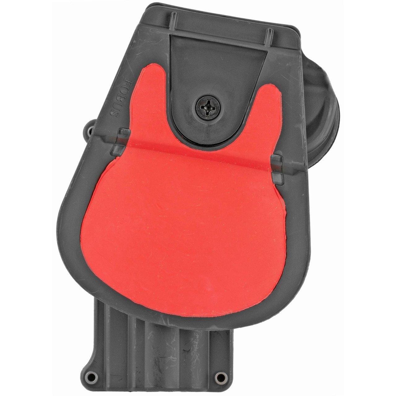Fobus FOBUS PDL ROTO SW 4" K/L FRAME, tactical holster attachment with a black and red design for firearm retention and quick draw.