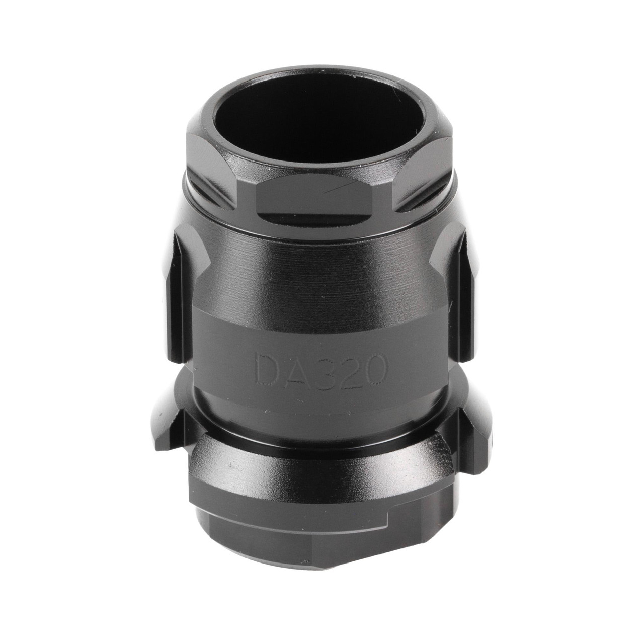 Dead Air Armament DEAD AIR KEYMO ZERO 1/2X28, gun muzzle device with a black matte finish and threading for 0.30 caliber firearms.