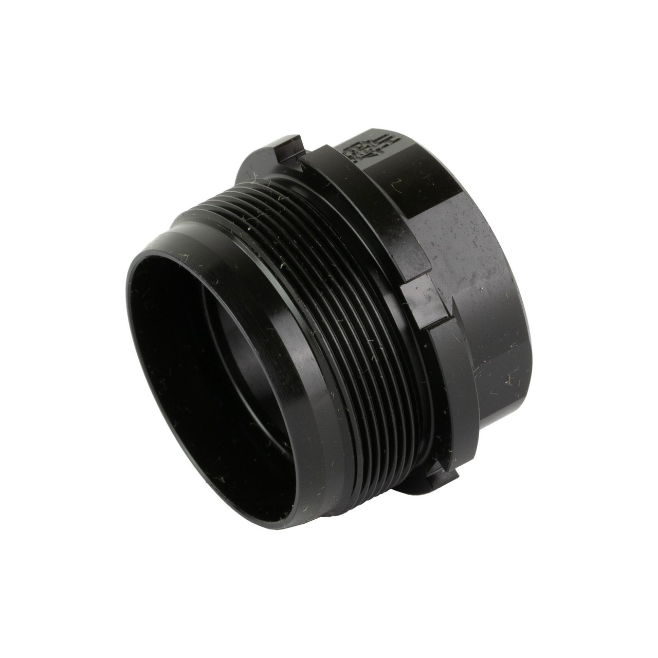 Dead Air Armament DEAD AIR XEMAX HUB PATTERN 1 3/8-24, black firearm accessory or suppressor component with threaded design for attachment.