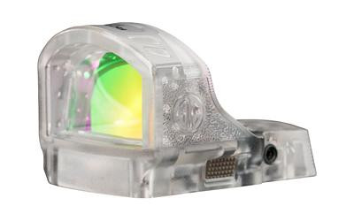 Sig Sauer SIG ROMEO-RS PRO CIRCLE DOT CLEAR, a transparent tactical red dot sight with a clear lens and compact design.