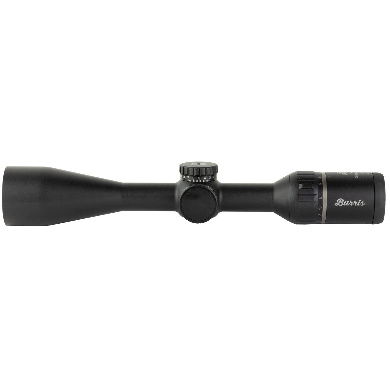 Burris Optics BURRIS SIG HD 3-15X44MM PLEX, telescopic rifle scope with black finish, adjustable zoom, and reticle markers for precision aiming.