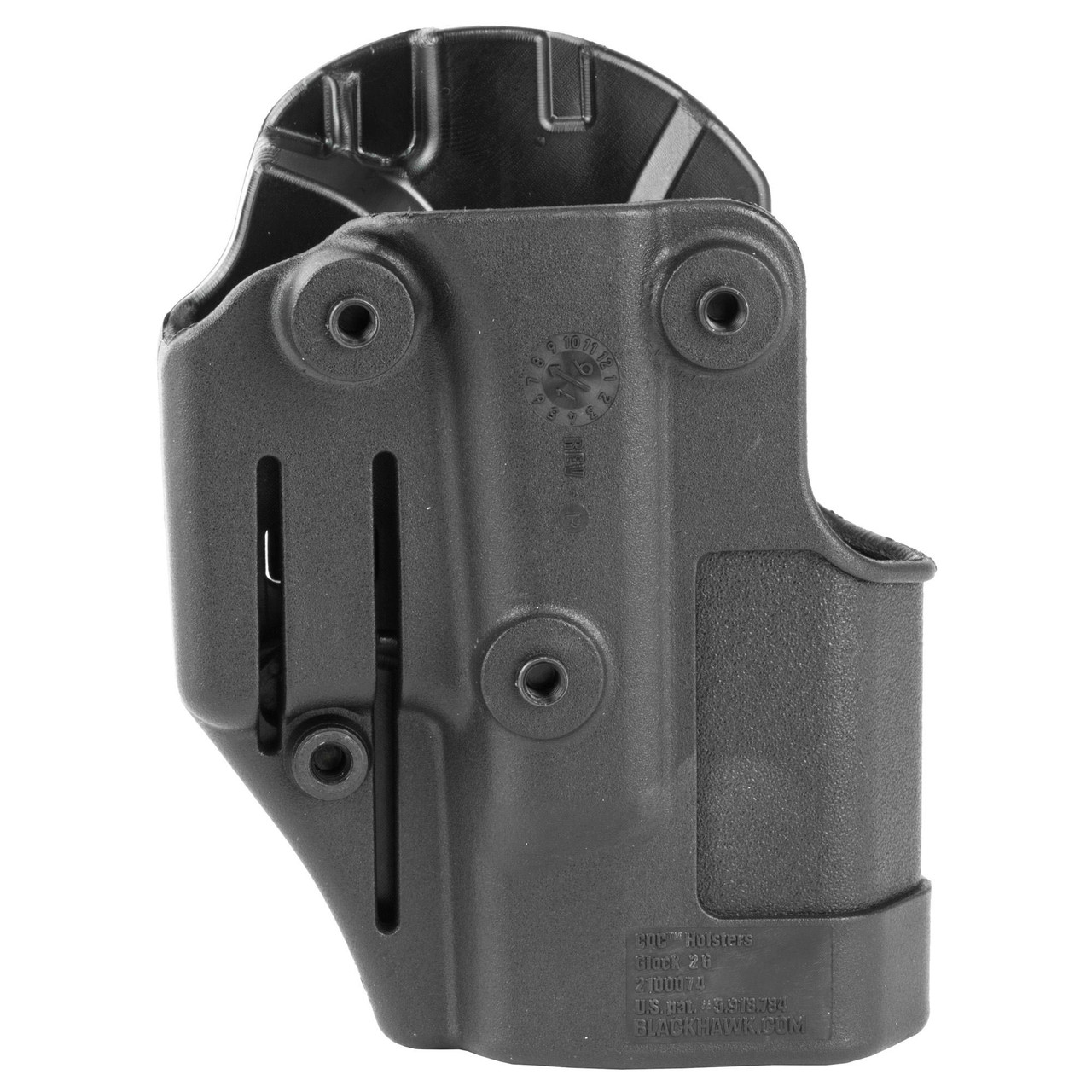 Blackhawk BH Serpa CQC BL/PDL for Glock 26, Left Hand, Black, handgun holster with adjustable retention and paddle attachment