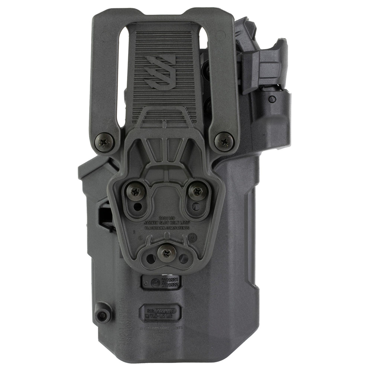 Blackhawk BH T-SER L3D RDS SIG P320/TLR1/2 LH, tactical gun accessory with durable holster and platform for SIG P320 with TLR weapon light, designed for left-hand users.