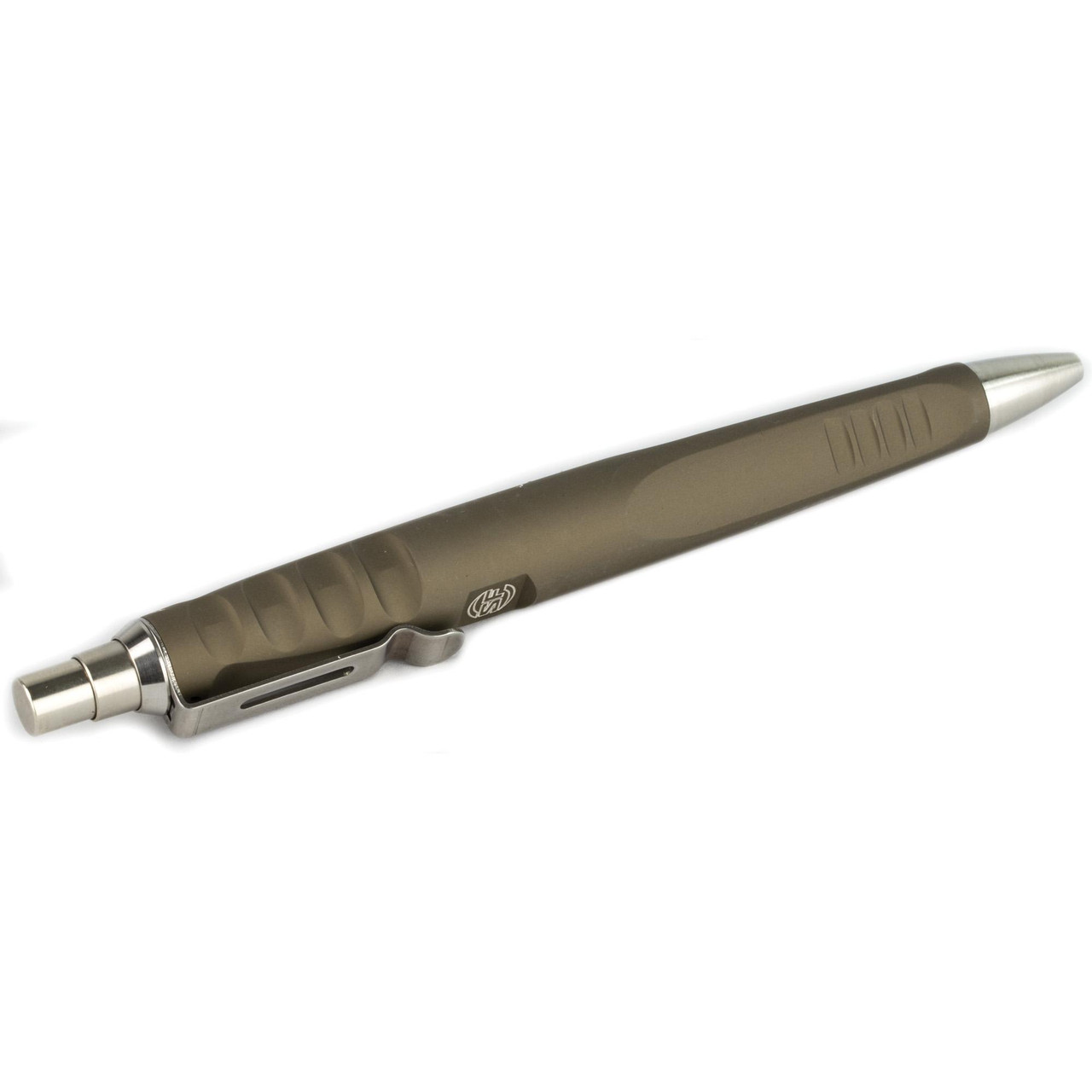 Surefire SUREFIRE WRITING PEN III-TAN CLICK, tactical pen with a tan body and silver tip and clip