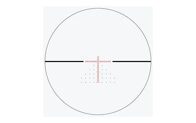 Riton Optics RITON 3 PRIMAL 3-18X50 MRAD 30MM SFP rifle scope, scope reticle view with target measurement markings.