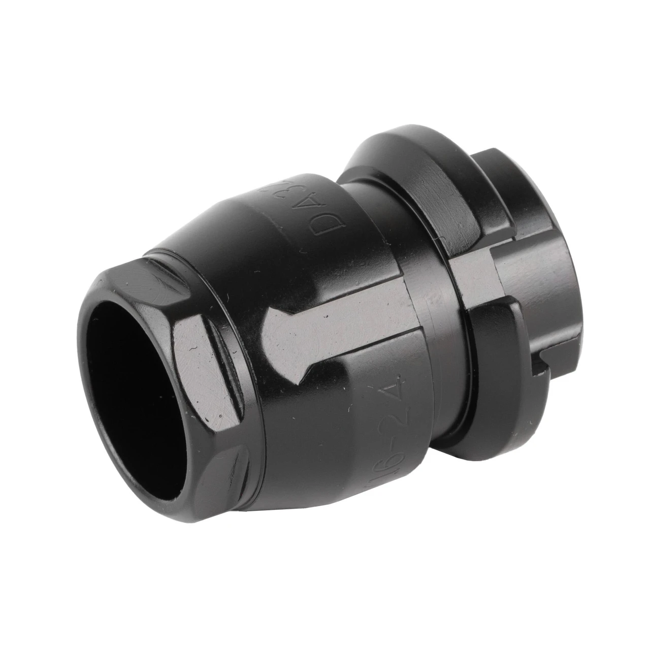 Dead Air Armament DEAD AIR KEYMO ZERO 11/16X24 .45 CAL, black firearm muzzle device with a cylindrical shape and threaded end.