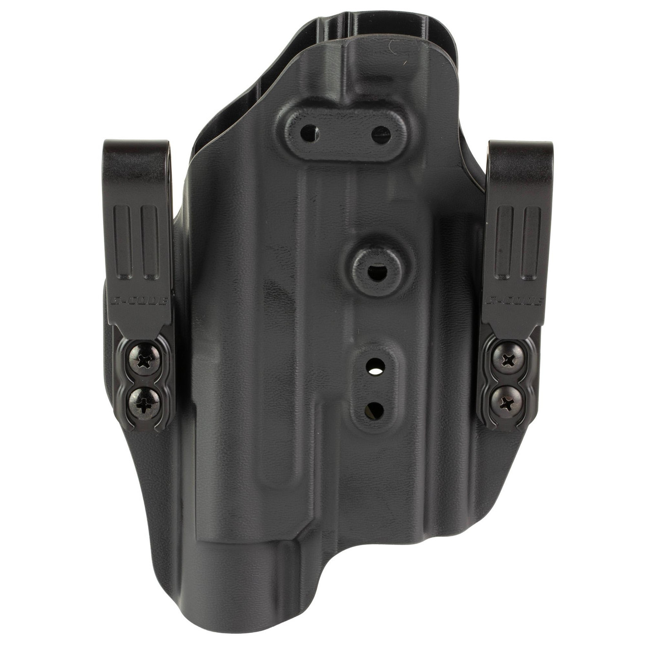 G-Code G-CODE PRIME CARRY FOR GLK TLR1 HL, black handgun holster with adjustable retention system and mounting screws.