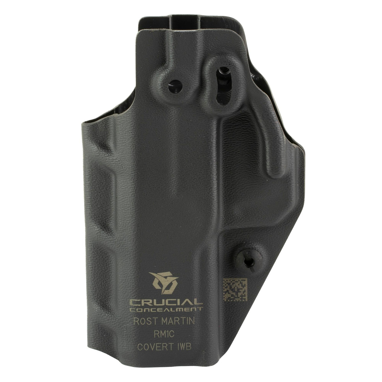 Crucial Concealment CRUCIAL AMBI COVERT IWB RM1C BLK, black inside-the-waistband concealment holster for firearms.