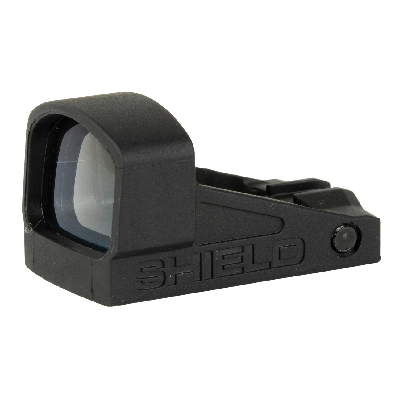 Shield Sights SHLDS SMSC POLY ED MINI SIGHT 4MOA, compact black reflex sight for firearms with adjustable brightness and 4 MOA reticle.