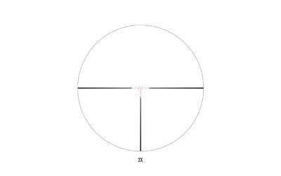 ATHLON HELOS BTR G2 2-12X42 AHMR2 scope, viewed through the lens showing the reticle and magnification settings.