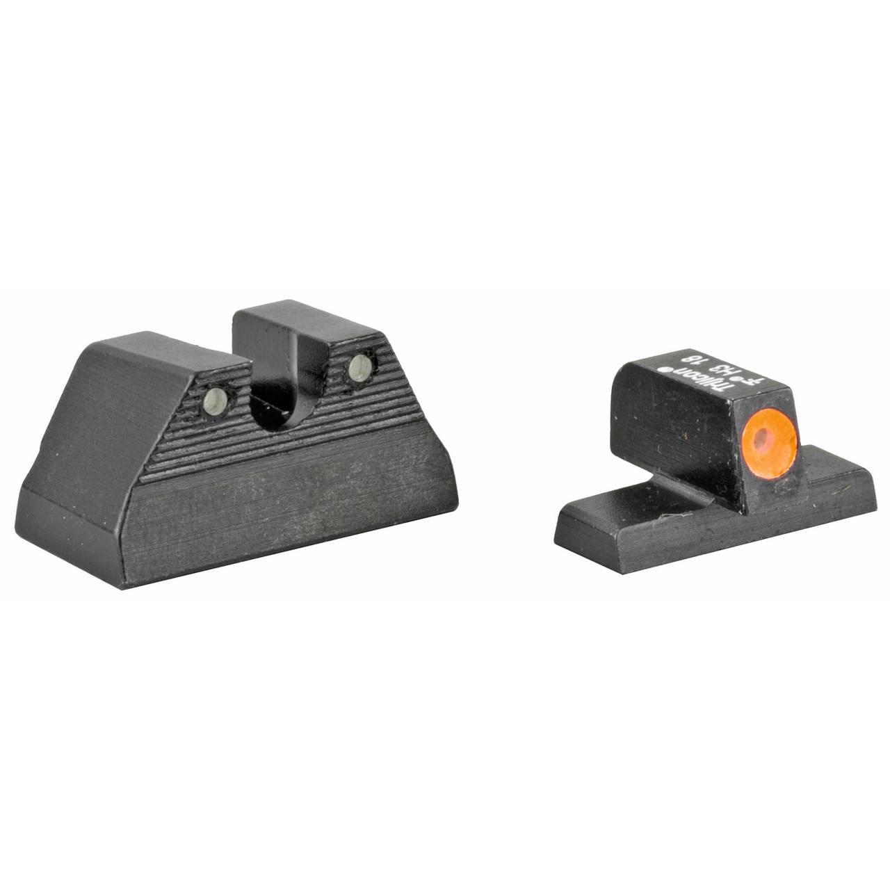 Trijicon NS H&K HD Set ORG, firearm sighting accessories with black base and orange highlighting for precision shooting.