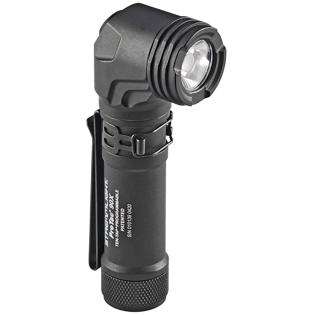 Streamlight PROTAC 90X USB 1000LUM flashlight, black tactical flashlight with adjustable head and durable handle.