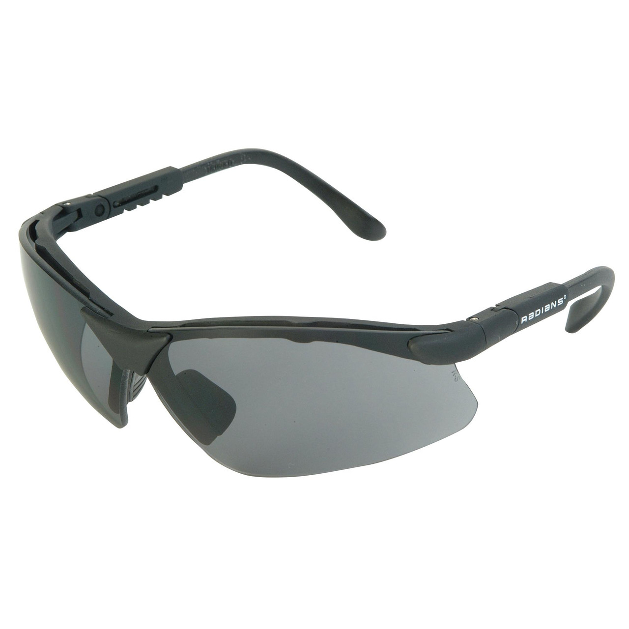 Radii Revelation Black Frame Dark Smoke Lenses, sleek sporty sunglasses with dark tinted lenses and lightweight black frame.