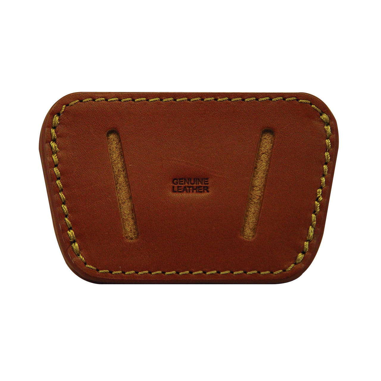 PS Products PS PROD BELT SLD HLSTR TAN MED/LG, genuine leather belt for tools or accessories with stitched edges and a tan color.