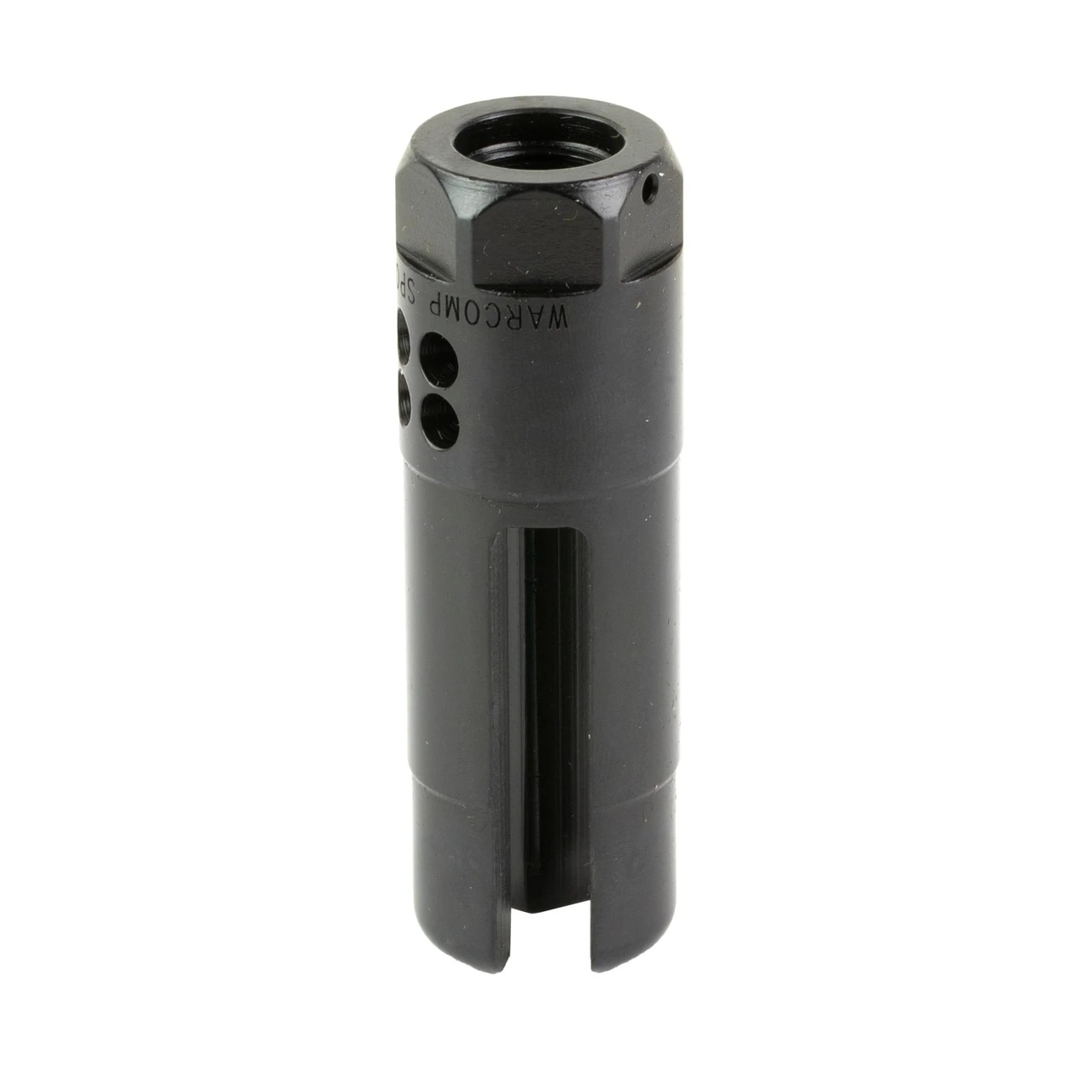 Surefire SUREFIRE WARCOMP SPORT 5.56 1/2-28, black firearm flash hider and compensator.