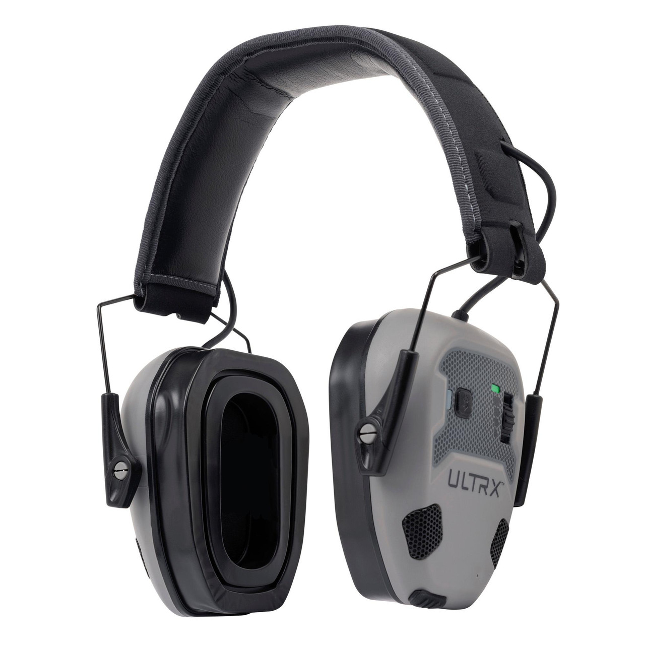 Allen Company 4144 ULTRX BIONIC FUSE BT Gray Headphones, over-ear hearing protection headset with Bluetooth 5.3 technology, dynamic sound compression, and ergonomic design for superior audio experience.