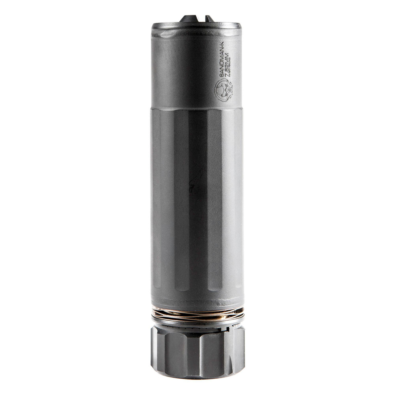 Dead Air Armament DEAD AIR SNDMN/PYRO FH FRNT CAP 7.62, tactical firearm accessory in a metallic finish designed to reduce sound and flash.