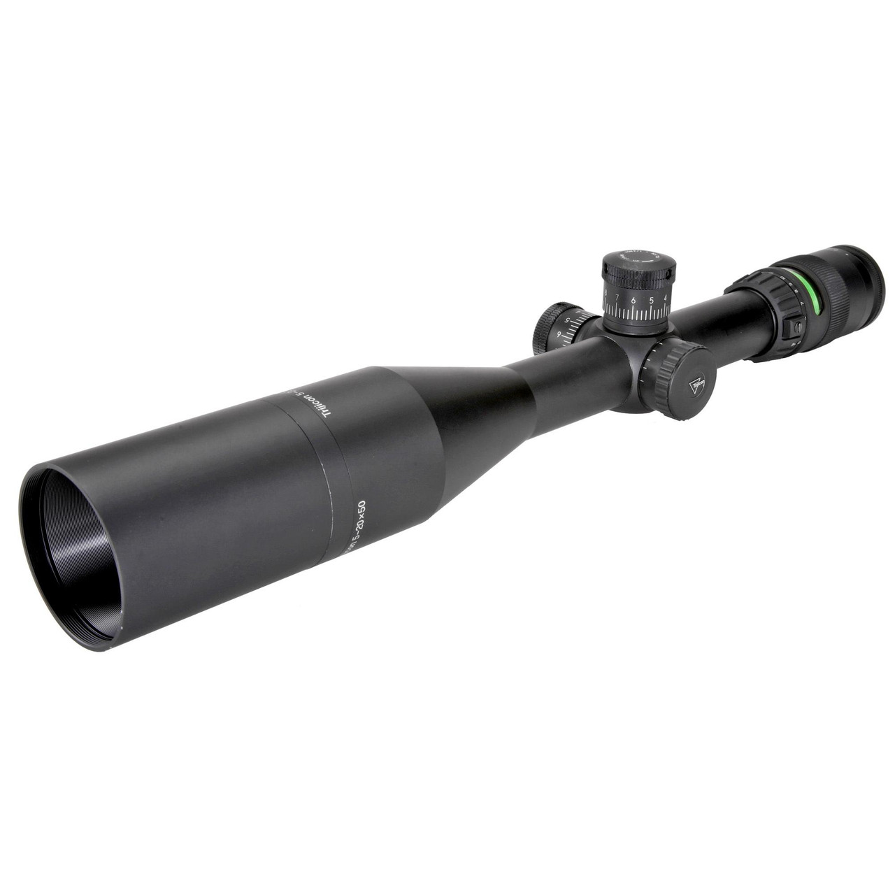 Trijicon ACCUPOINT 5-20X50 GRN DOT, riflescope with adjustable magnification and green dot reticle for precision shooting.