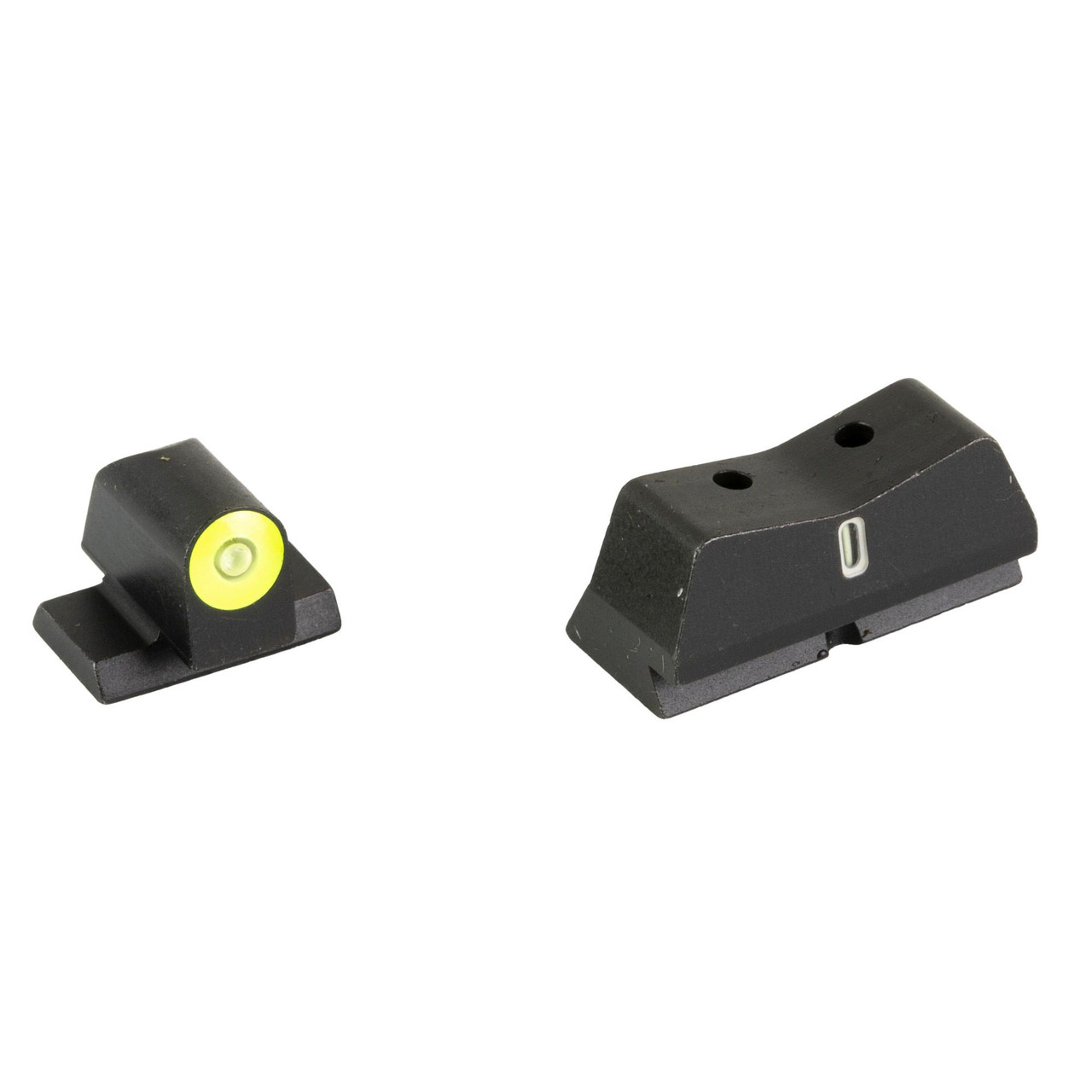 XS Sights XS DXT2 TRIT BIG DOT S&W M&P OR YLW, black front and rear sight with yellow big dot for pistol shooting.