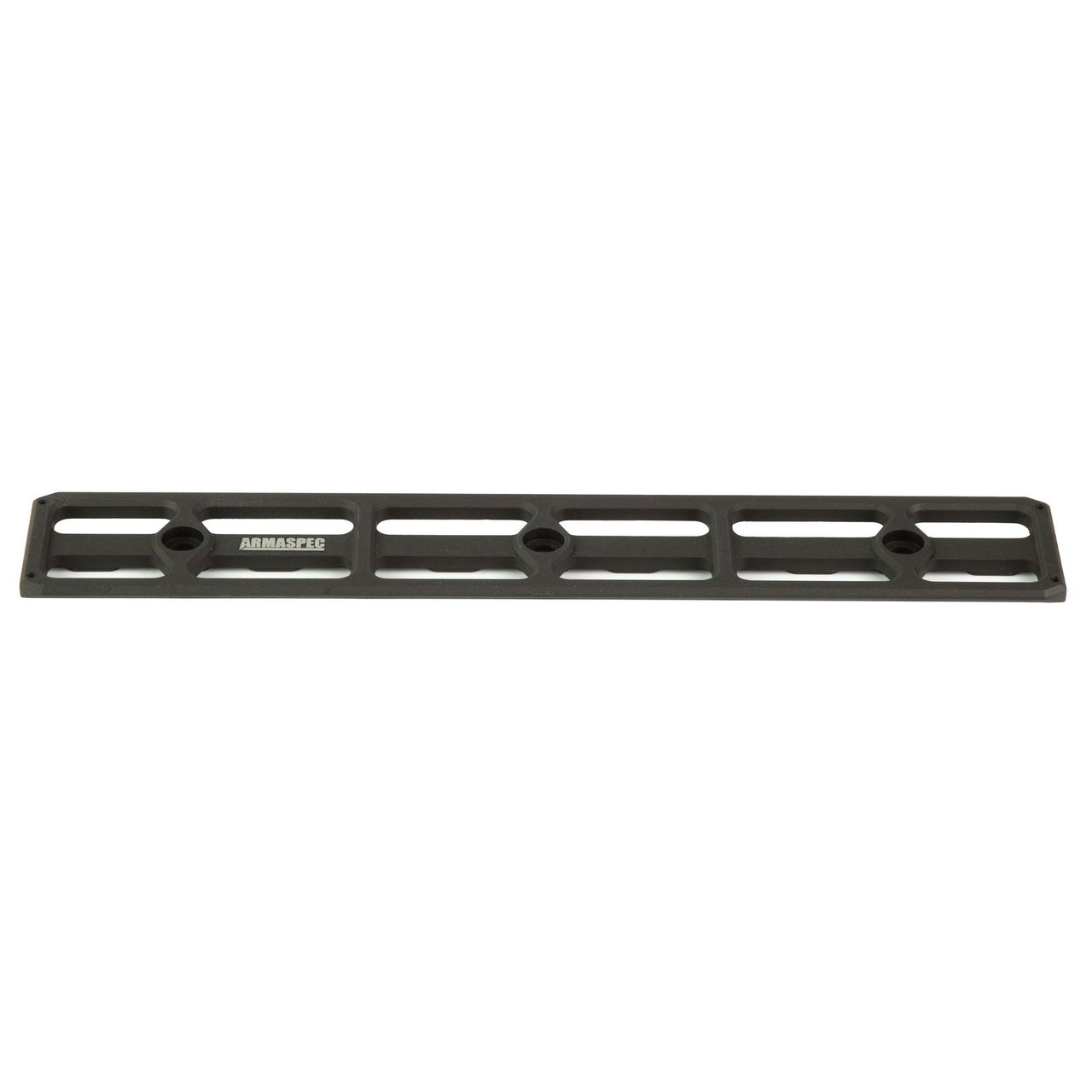 Armaspec ARM621-9 M-LOK to Arca Rail, 9-inch black lightweight aluminum rail, for enhanced shooting versatility and mounting options.
