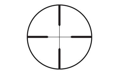 Burris Optics BURRIS HANDGUN SCOPE 2-7X32MM PLX, close-up of the reticle in the scope with a crosshair design.