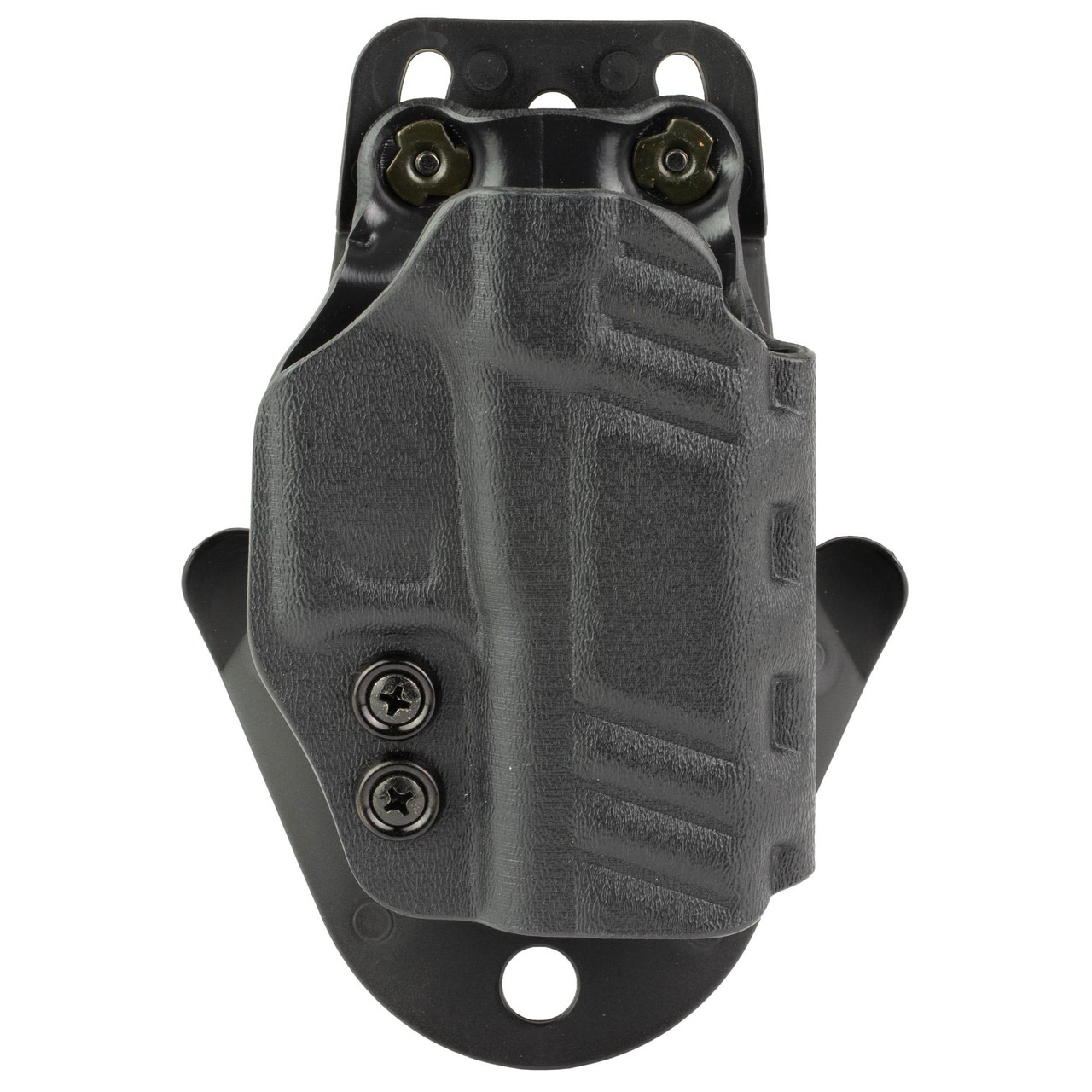 DeSantis Gunhide DESANTIS CAZZUTO FOR GLK43/43X RH BK, tactical holster with black ergonomic design and secure retention screws for a Glock 43/43X handgun.